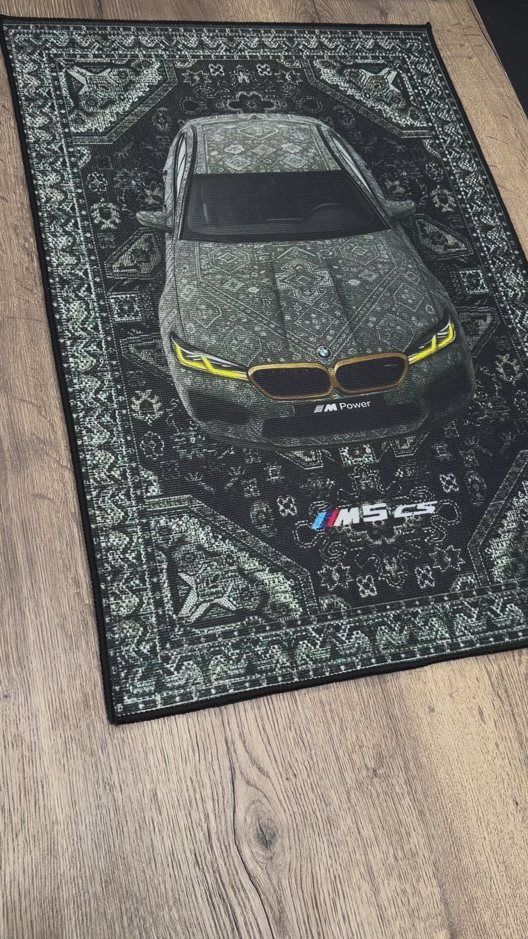 BMW M5 CS Woven Rug - M Power Wall Tapestry & Floor Mat (53 x 70cm)