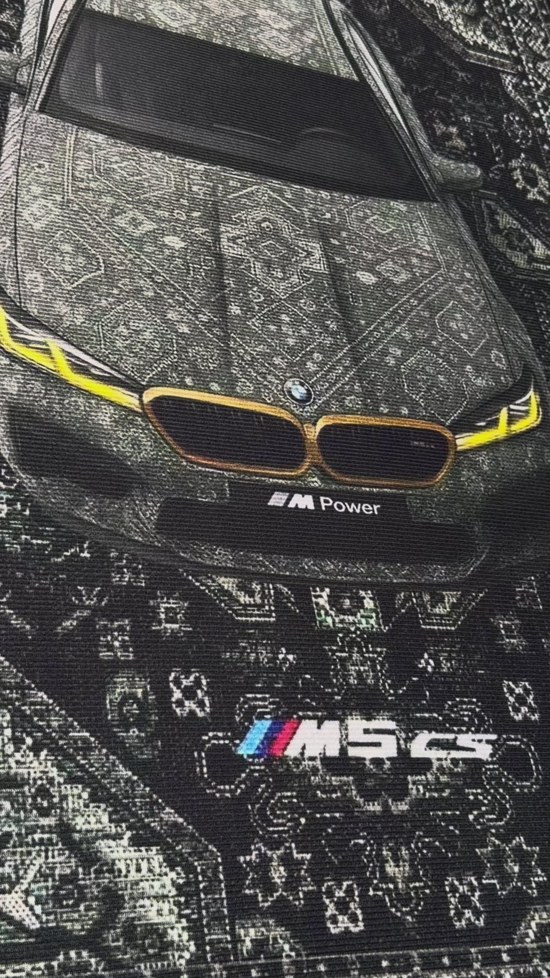 BMW M5 CS Woven Rug - M Power Wall Tapestry & Floor Mat (53 x 70cm)